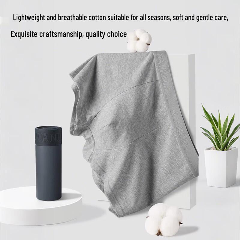 Nanjiren Мужские боксеры-брифы из 100% хлопка с антибактериальным эффектом 10A