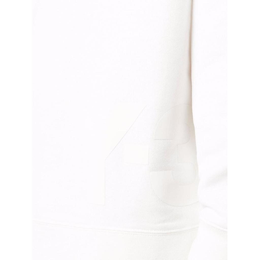 Y-3 SS22 Логотип Принт Круглый Вырез Толстовка Мужская Толстовка Белая HG8798