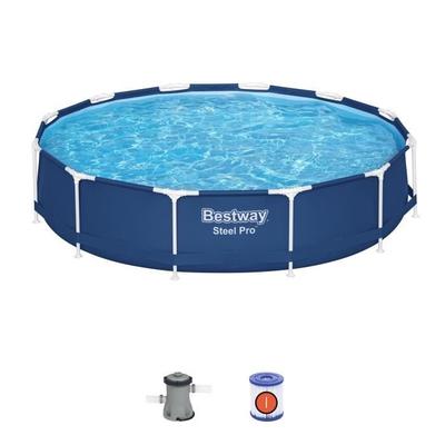 Каркасный бассейн BESTWAY Steel Pro 366 x 76 см - Круглый (Поставляется с фильтрующим насосом и картриджем)