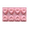 Силиконовая форма в форме сердца, 8 ячеек, форма для шоколада, торта, мыла, свечей, гибкая, легко извлекаемая, форма для выпечки, кухонные инструменты для дома, пекарни, ресторана, для приготовления пищи