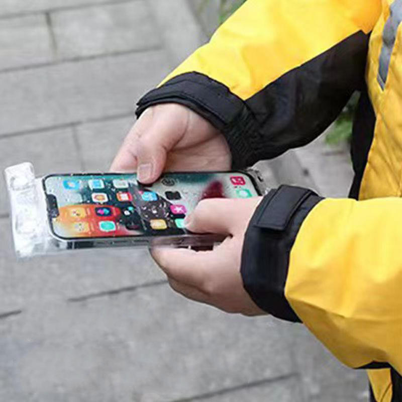 5 шт. Сумки для телефона для велоспорта на открытом воздухе, крепление для велосипеда, водонепроницаемые прозрачные чехлы для защиты сенсорного экрана мобильного телефона