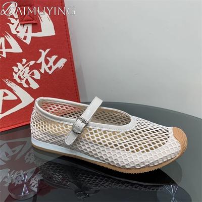 Женские сетчатые повседневные кроссовки спортивная обувь женские плоские сандалии тренд 2025 лето туфли Мэри Джейн комфортные лоферы неглубокие сандалии