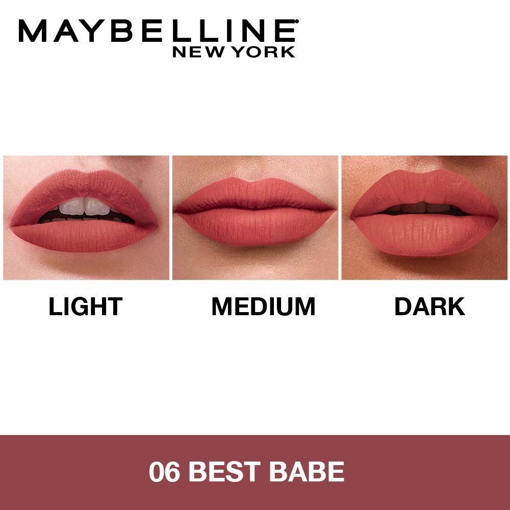 Maybelline New York Sensational Жидкая матовая помада 7 мл Нелипкая Увлажняющая Легкое нанесение Best Babe
