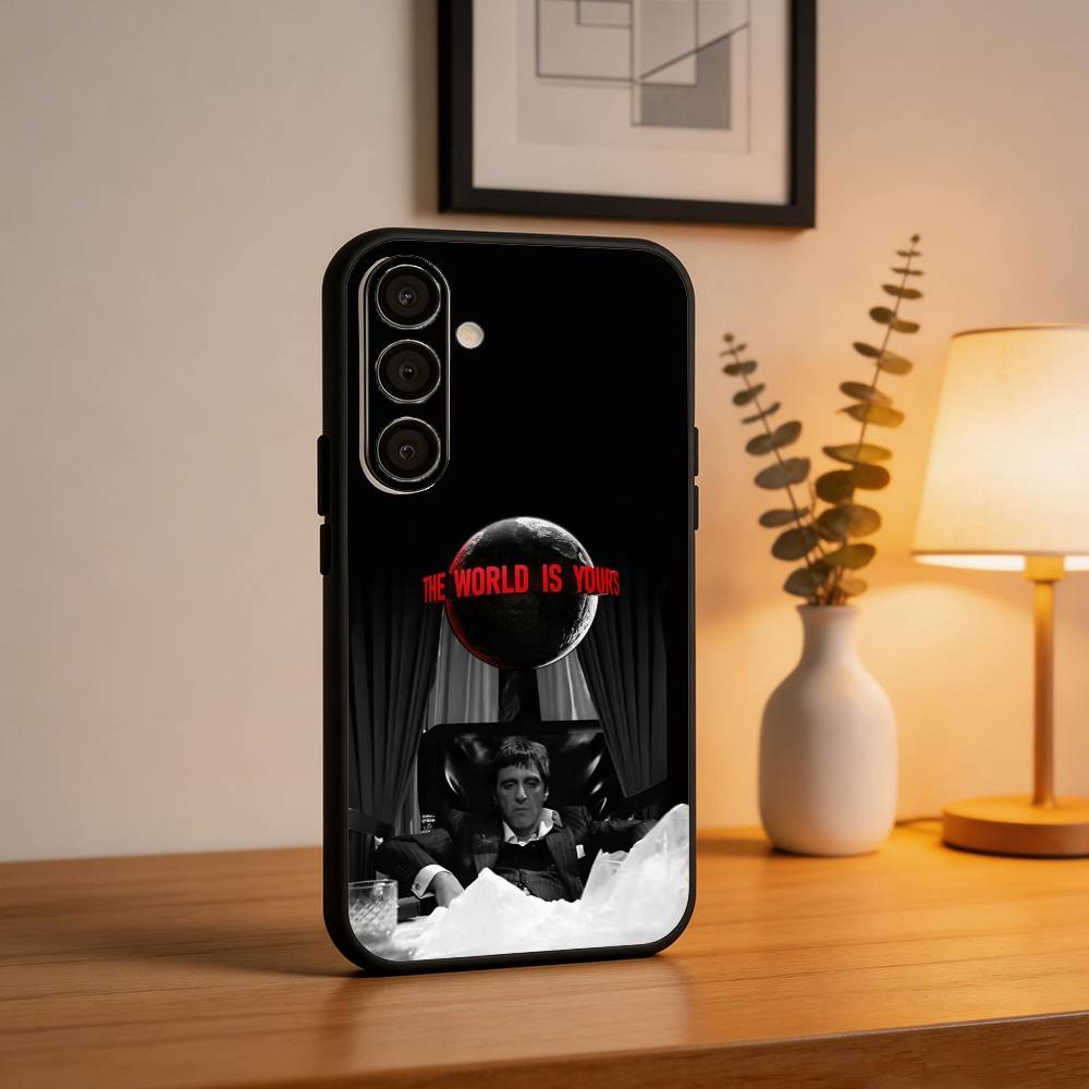 T-The World Is Yours S-Scarfaces Phone Case For Samsung  A73,72,71,A52,51,40,41,A22,A32,31,A13, Soft Black Shell