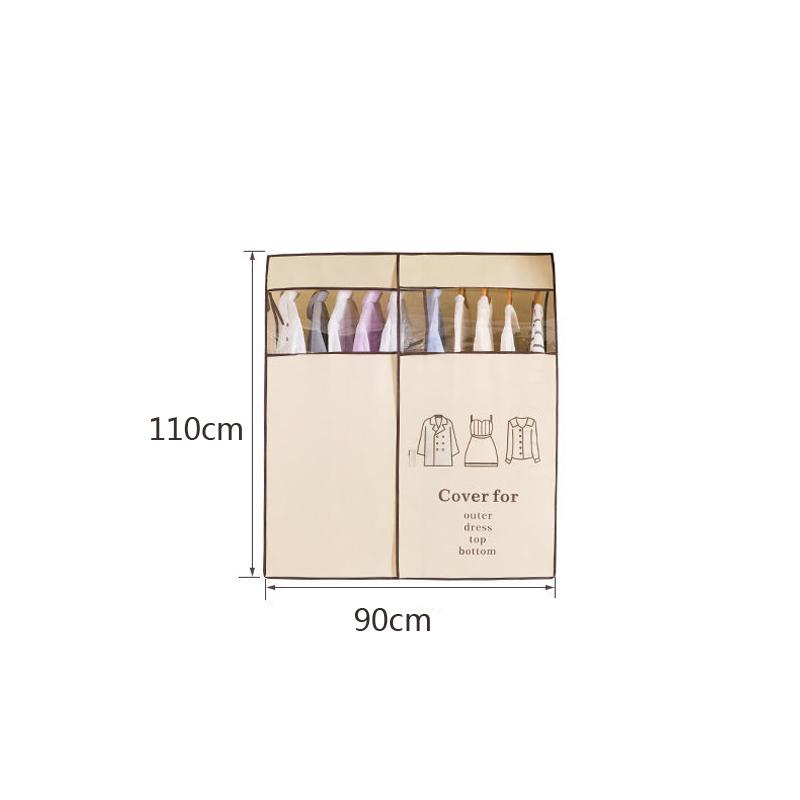 Простой стерео нетканый чехол для одежды от пыли, напольная вешалка для одежды для спальни, подвесной чехол от пыли, сумка для хранения домашней одежды