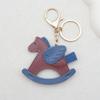 Women's Bag Charm Decoration Bag Pendant Cartoon Rocking Wooden Horse Women's Leather  Bag Charm Key Chain Cute Bag Accessories Gifts