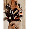 Color Block Button Front Shirt, Casual Long Sleeve Shirt For Spring & Fall, Women's Clothing