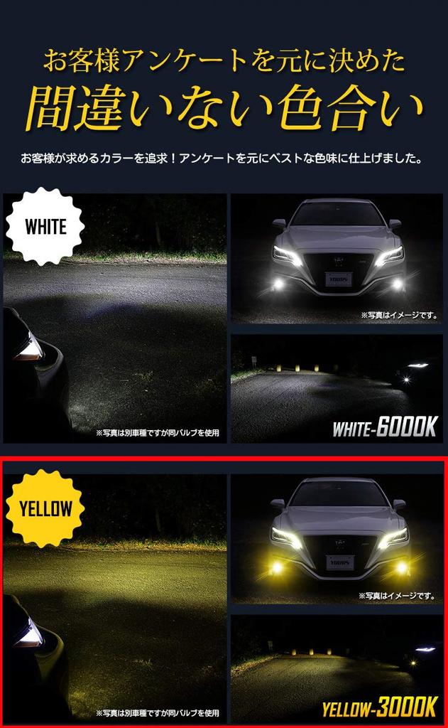 Yours Светодиодные лампы для противотуманных фар для Toyota Crown серии 220, L1B, желтые 3000 К (Всего 2400 лм)