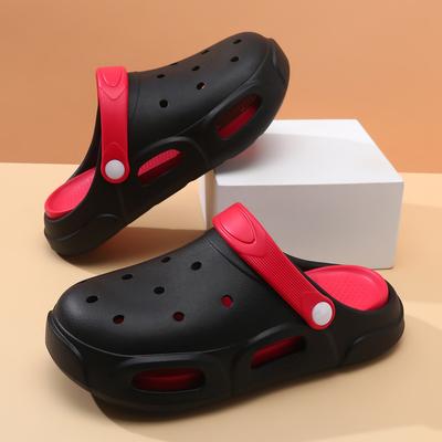 Женские летние нескользящие дышащие износостойкие шлепанцы EVA для пляжа, дезодорирующие, контрастных цветов, с сумкой для кемпинга и носком с закрытым носком