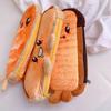 Creative And Quirky Toast, Bread, Pencil Case, Cute Pencil Case, Stationery Storage Bag