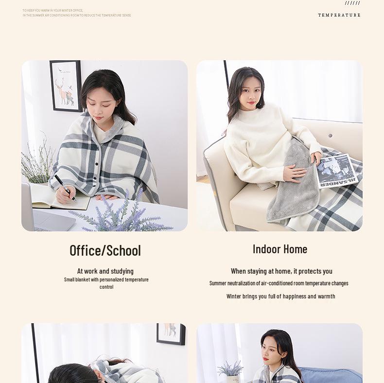 Multifunctional Mink Velvet Office Throw: Air Conditioner Blanket, Nap Quilt, Shawl