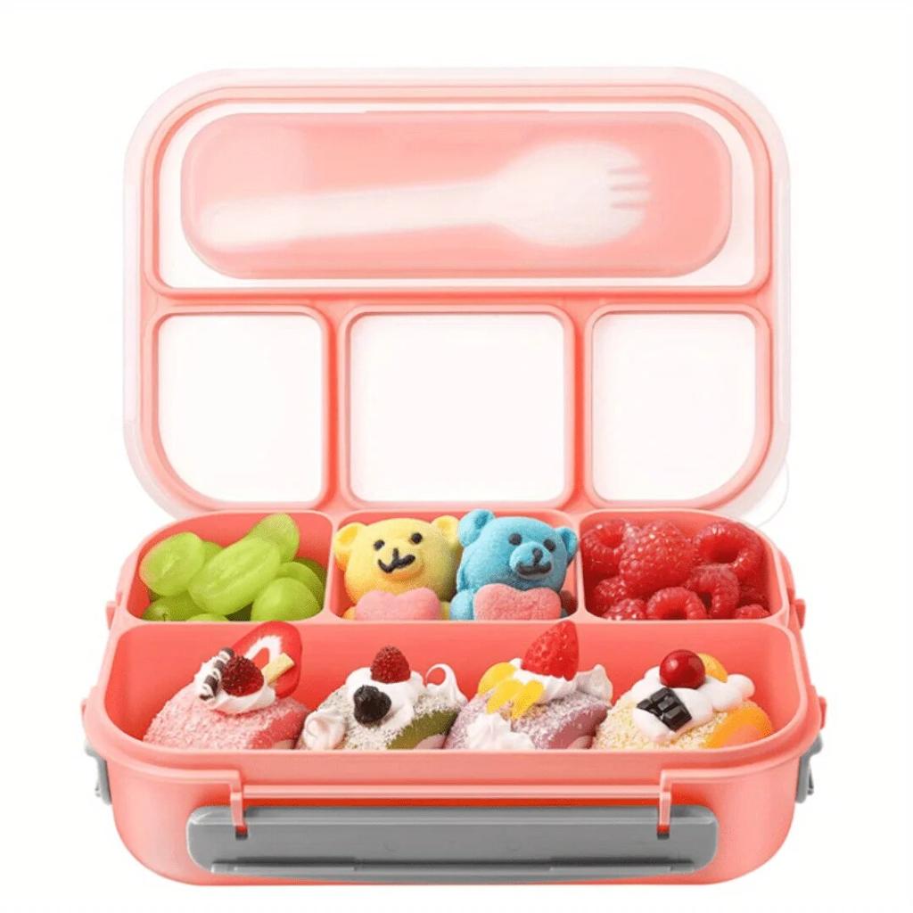 1pc 1300ml Insulated Lunch Box 4 Compartments Plastic Microwavable Bento Box For Kids School Food Container Vacuum Flasks
