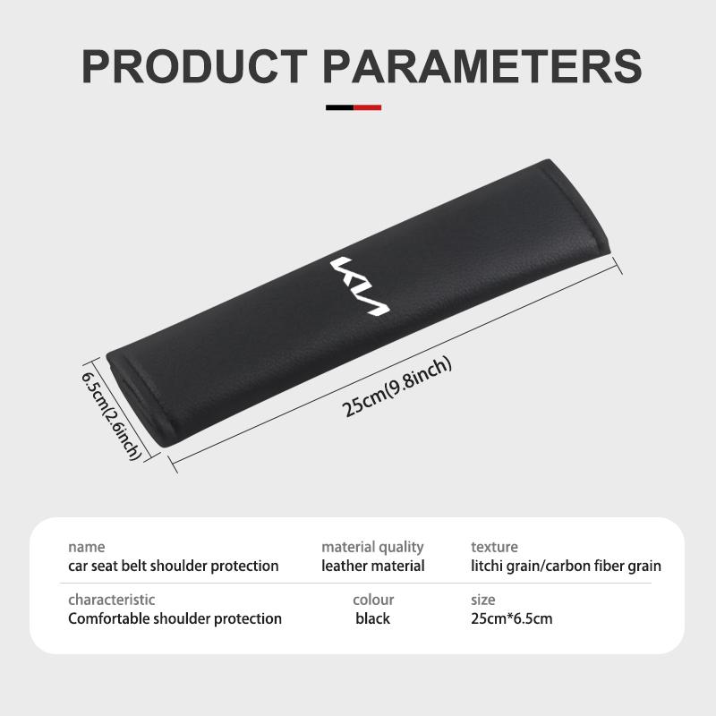 1/2Pcs Leather Car Seat Belt Shoulder Protector Seat Belt Cover For KIA Rio K5 K2 Sportage Ceed Sorento Picanto Stinger Soul ED7