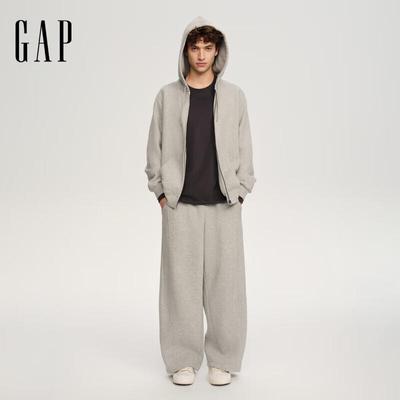 GAP Унисекс 2025 Осень Логотип Флис Изогнутые Спортивные Штаны