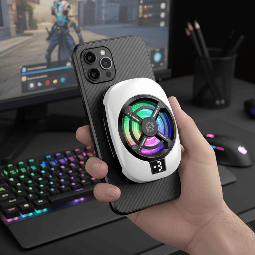 Digital Display Portable Phone Cooler Powerful Cooling Fan Phone Cooler Backclip  Gaming