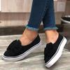 Женские кроссовки Flock Bowknot Shoes Женская обувь осень-весна Slip On Loafers Walking Woman Plus Size Casual Female Fashion