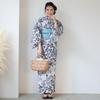 16 узоров на выбор Комплект юката хеко оби Tokimeki summer love Комплект из 2 предметов юката хеко оби Маленькие цветы темно-синего цвета на белом (16. задний план)