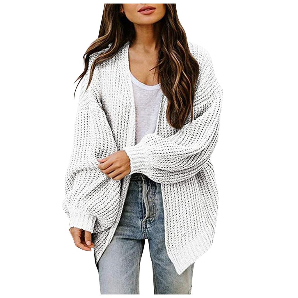 Women's Knitwear Loose Solid Color Cardigan Sleeve Sweater Coat