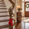 Green Leaves Christmas Red Berry Garland Red Berries Faux Pine Vine  Home Decoration