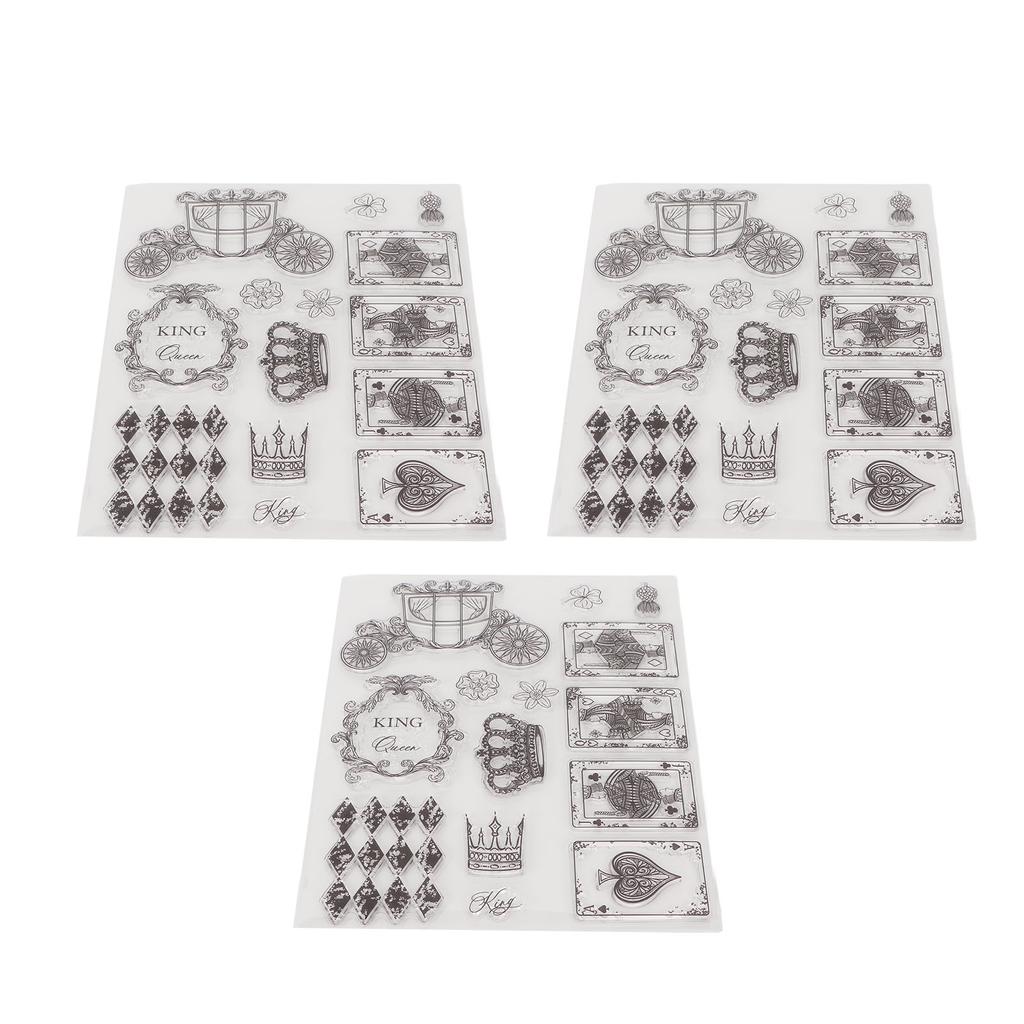 3 шт. Прозрачные штампы Интересный многоразовый материал Прозрачный внешний вид Тиснение Scr