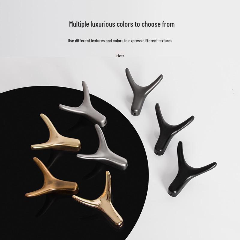 Скандинавский креативный настенный крючок для одежды из цинкового сплава в виде бычьего рога для ванной, кухни или прихожей.