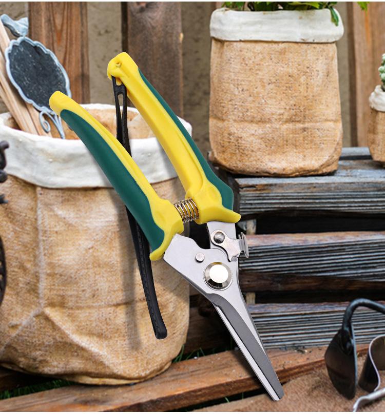 Pruner Garden Scissors Professional Sharp Bypass Pruning Shears Tree Trimmers Secateurs Hand Clippers For Garden Beak Scissors