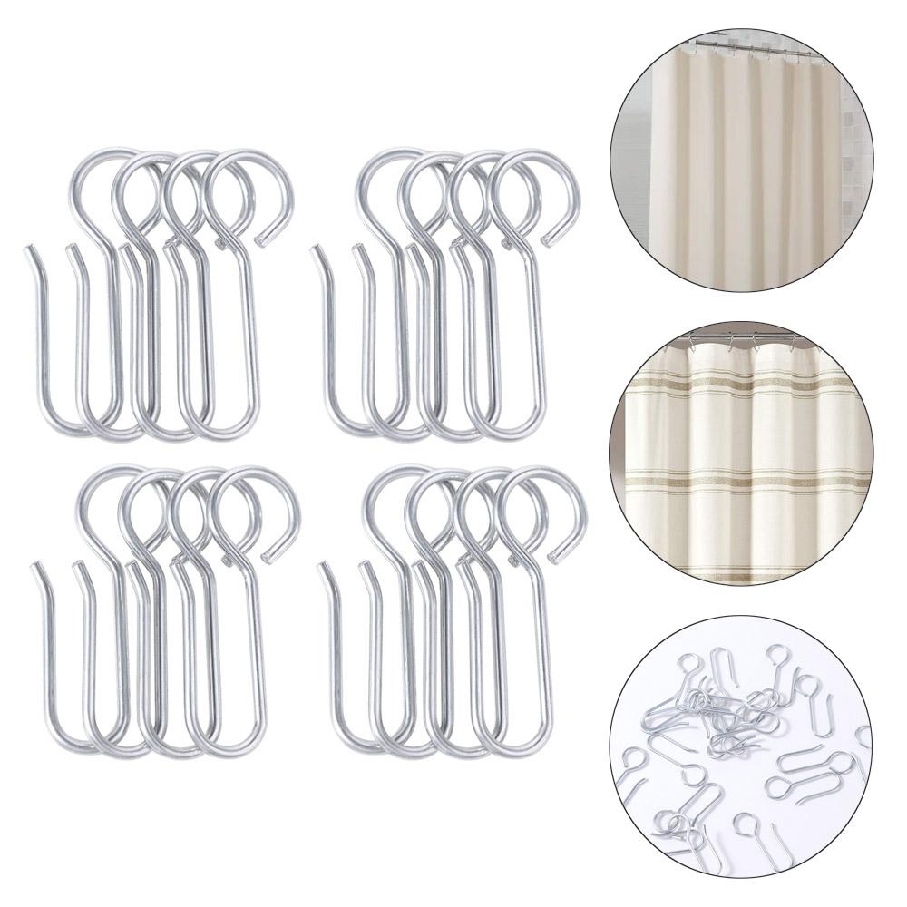 20 шт. крючки для потолочных занавесок для штор, металлическая вешалка для душевой занавески, крючок для штор, штифт для оконной занавески