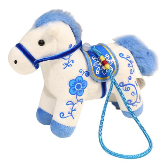 Cute Mini Horse Pendant Keychain Good Luck Horse Ornament Simulation Stuffed Animal Chinese Zodiac Horse Gift