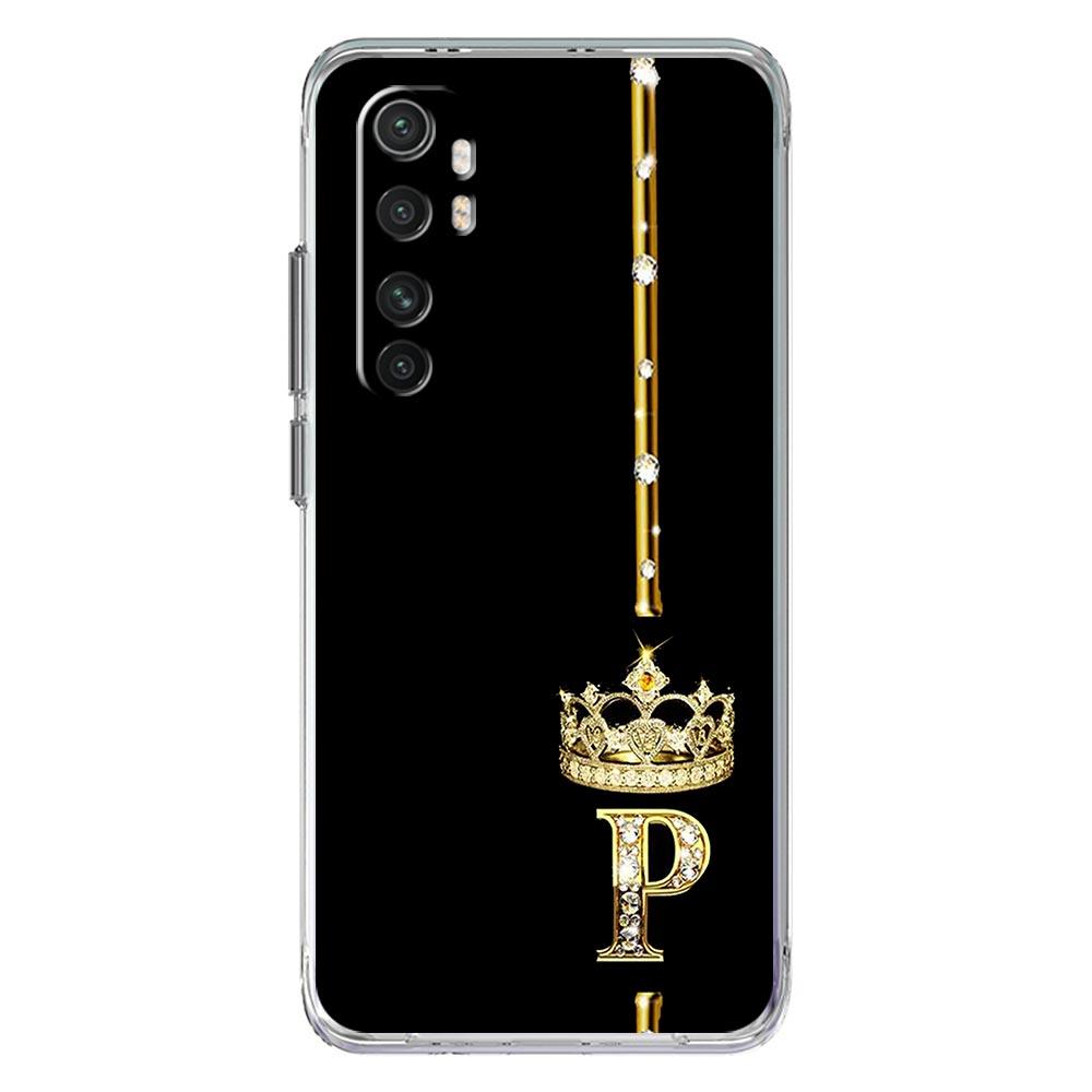 Чехол с буквами и буквами из бриллиантовой короны для Xiaomi Poco X5 NFC X3 F5 F4 F3 M3 14 13T 12T 12 13 Lite 11 Ultra Mi 10T 5G 11X Pro