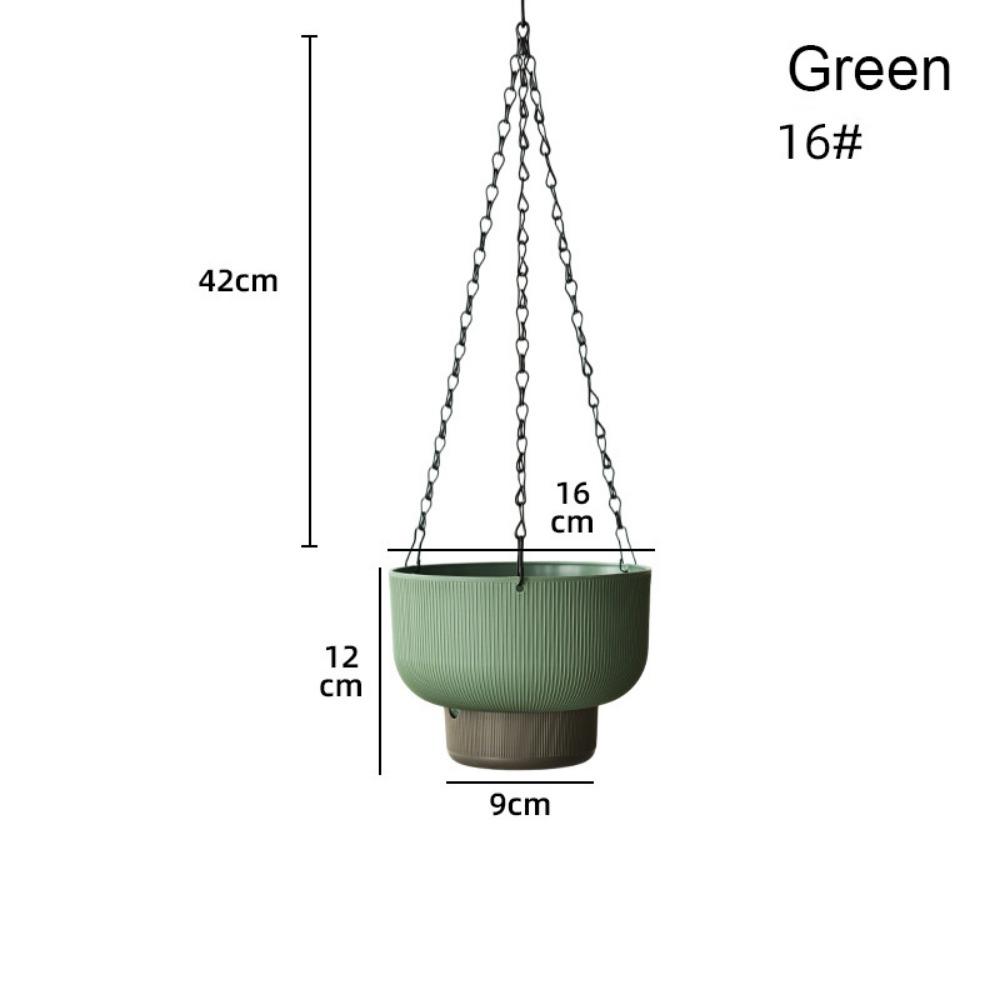 Self Watering Hanging Flower Pots White Green Grey Plant Flowerpot Planter Indoor Plants