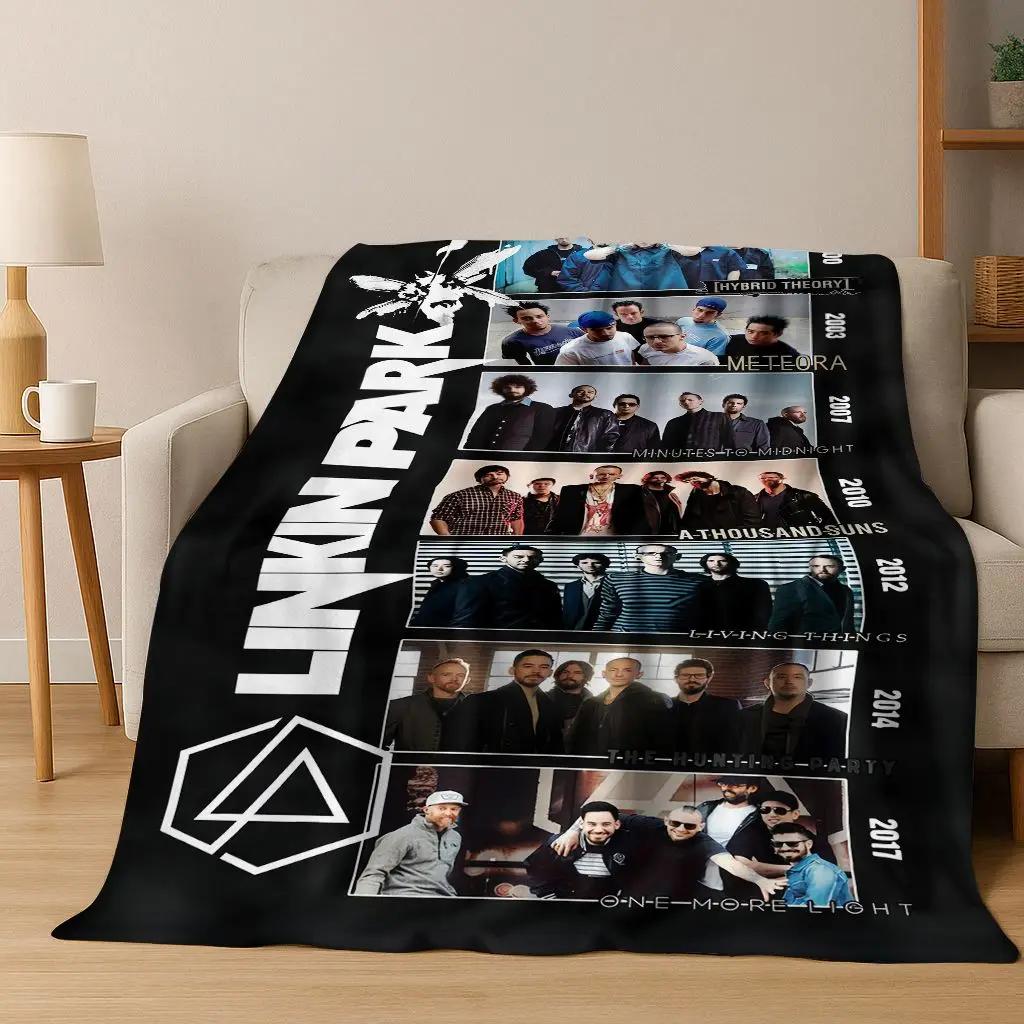 Классическое одеяло из фланели с логотипом L-Linkin Park, арт рок-группы, уютное мягкое покрывало для дома, спальни, кровати, дивана, пикника, подарок для ребенка
