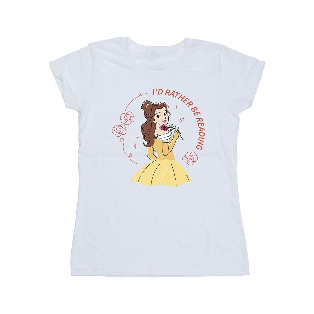Disney Женская/женская хлопковая футболка «Красавица и чудовище, которую я лучше буду читать»