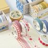 5Rolls/box Creative Masking Tape Set Basic Pattern Washi Tape DIY Scrapbooking Diary Journal Stationery