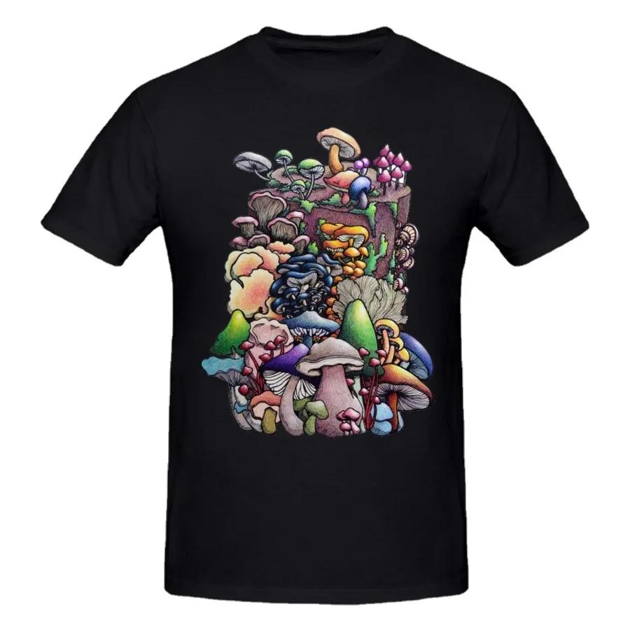 Classic Mushroom Stump Mens TShirt Summer Cotton Short Sleeve ONeck Unisex T Shirt New S3XL