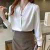 Spring New Women's Versatile V-Neck Long Sleeve Shirt