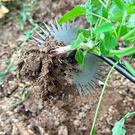 Инструмент для прополки артефактов, выкорчевывающий садовый инструмент для прополки с нескользящей ручкой, конструкция с острыми зубьями, высокопрочный ручной инструмент для прополки растений, садовый инструмент