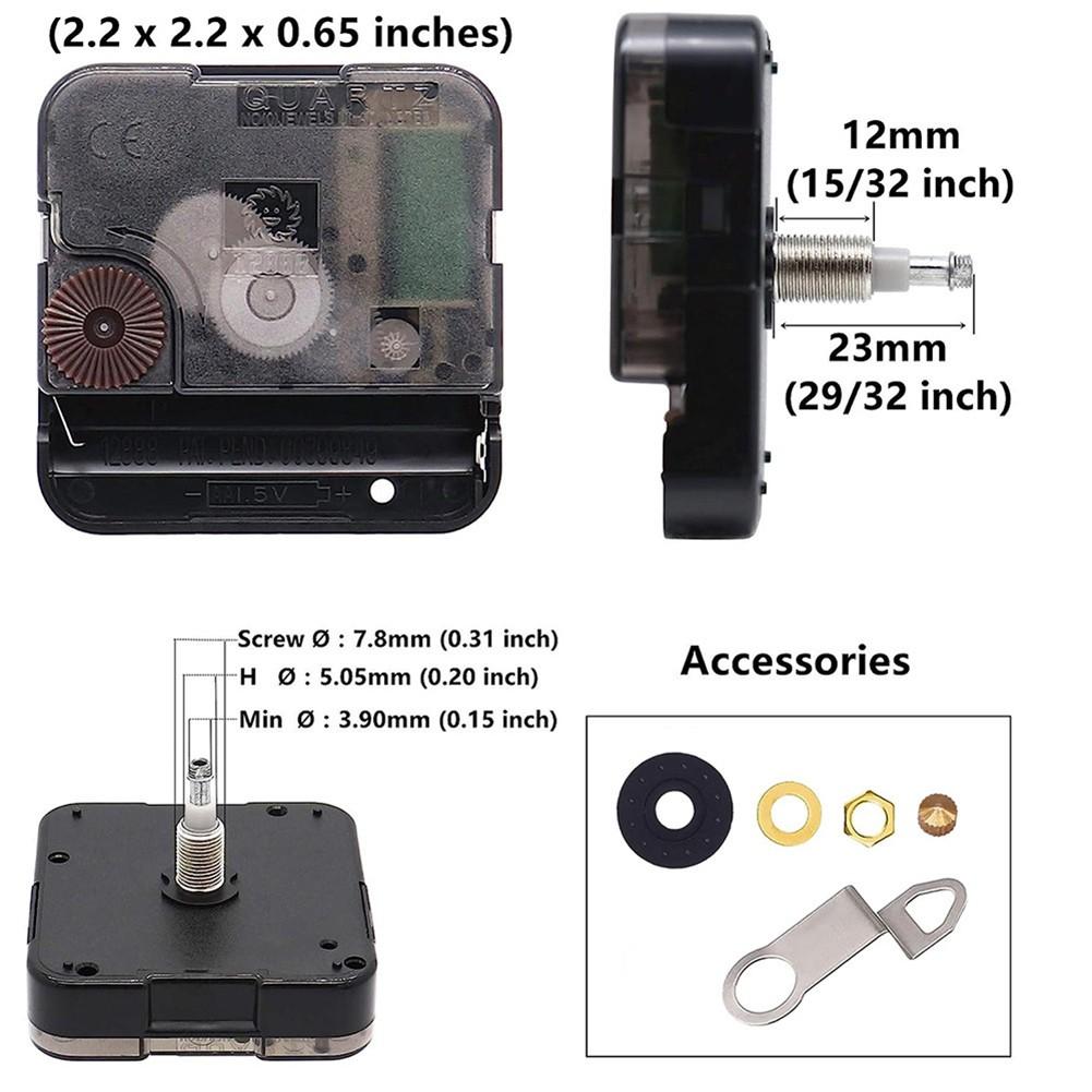 Упрощенный процесс установки с этим бесшумным настенным часовым механизмом