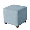 Elastic Square Ottoman Cover Stretch Velvet Footstool Covers Living Room Bedroom Footrest Stool Covers Furniture Protector