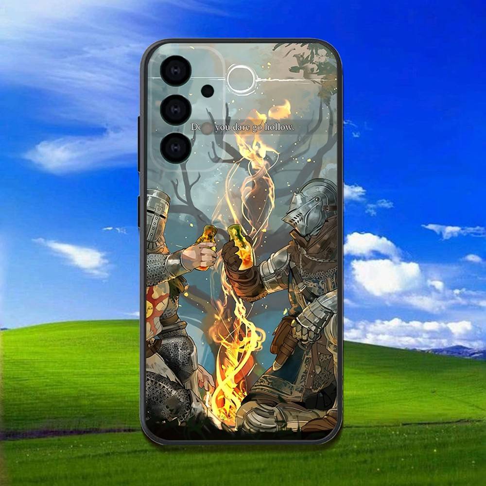 Чехол для телефона Samsung Galaxy A13, A21s, A22, A31, A32, A52, A53, A71, A80, D-Dark S-Souls Game Мягкий Черный Корпус
