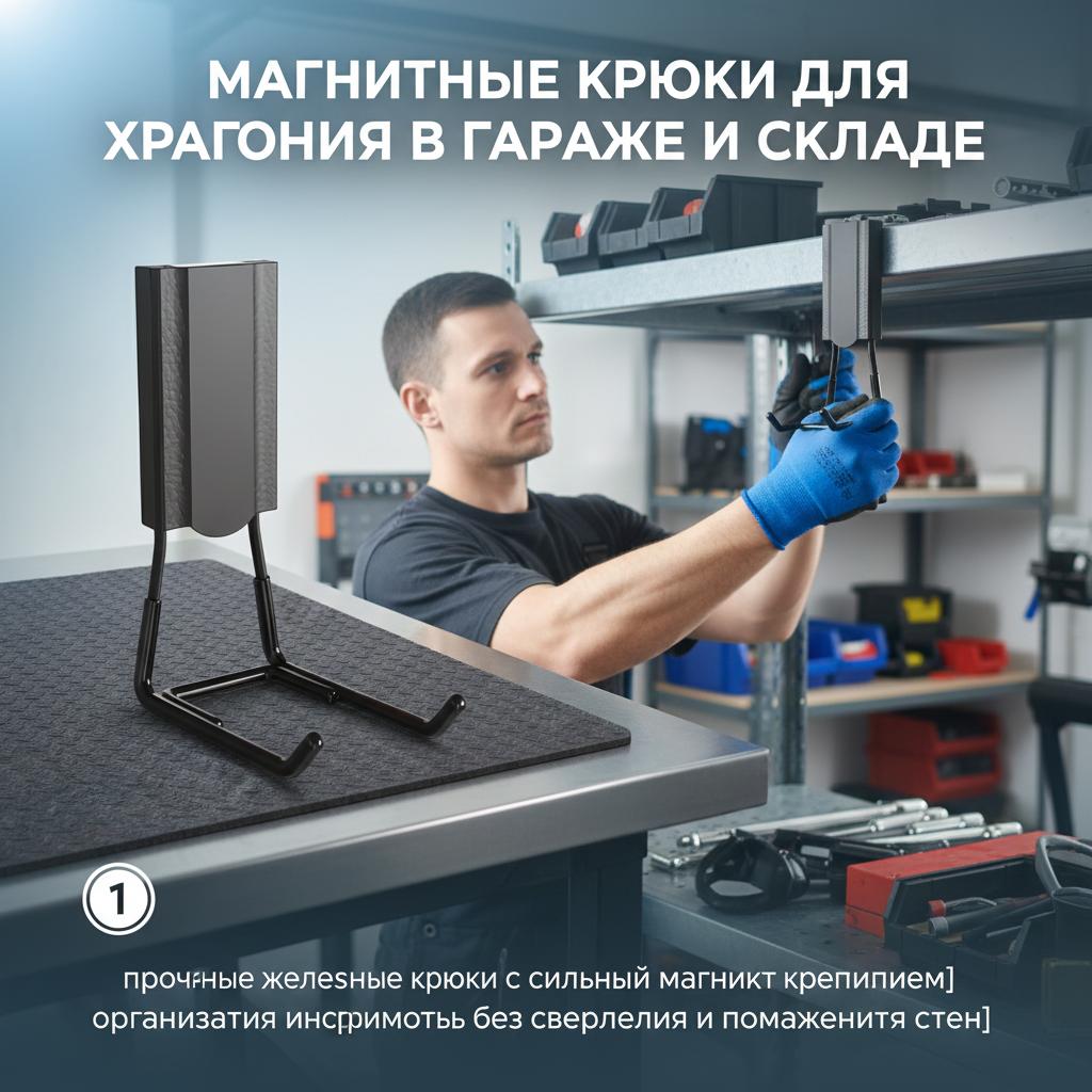 Magnetic Garage Storage Hooks Garden Warehouse Storage Tools Iron Hooks for Warehouse Shelving Bike Racks
