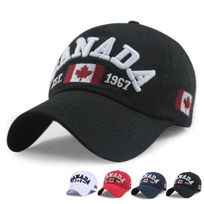 Модная хлопковая бейсболка Canada с флагом Канады, бейсболка Snapback, регулируемые мужские бейсболки Gorras