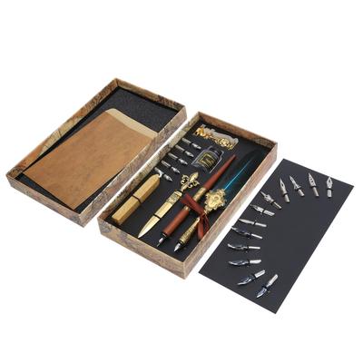 Набор перьевых ручек для каллиграфии, письма, рисования, набор для макания перьевых ручек, винтажная коллекция произведений искусства и ремесел SP248011R