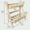 Wooden Desktop Storage Rack 2-Layer Desktop Storage Shelf Folding Desk Storage Organizer Stationary Shelf for Dormitory Bedroom