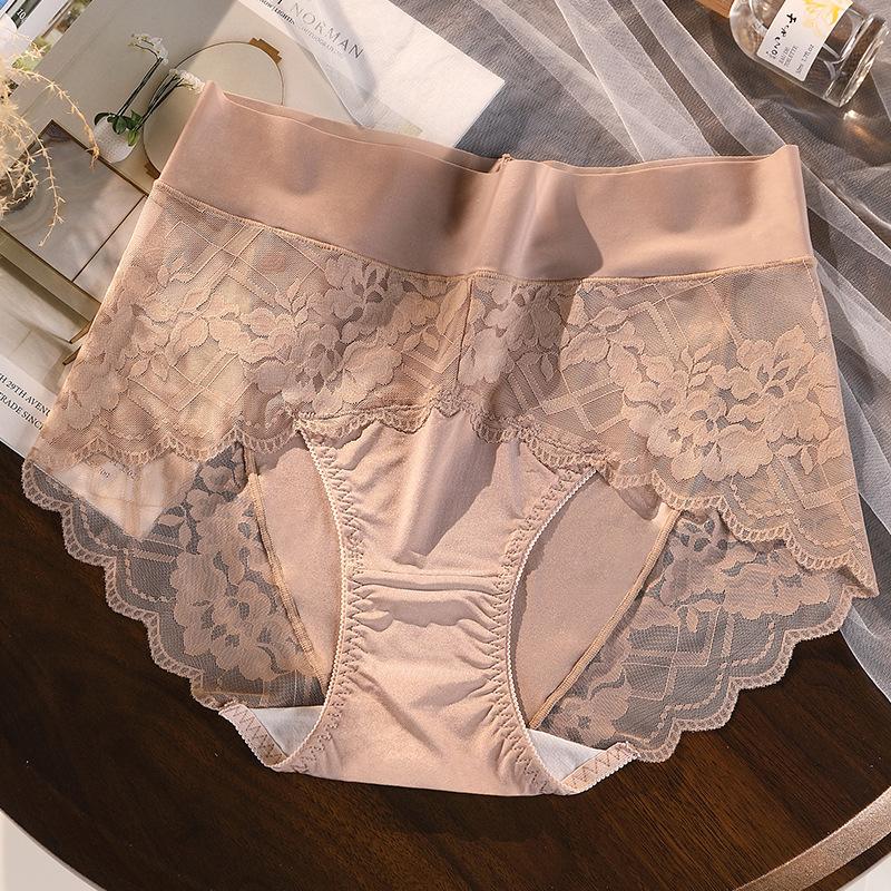Сексуальные кружевные трусики большого размера с высокой посадкой, тонкие и бесшовные женские трусики