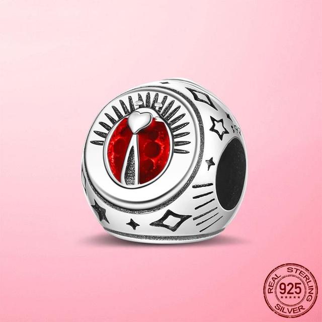 Красочные циркониевые подвески-шармы в виде луны, звезды, солнца с трех сторон, подходят для оригинального модного браслета-бенгла, серебристого цвета, для изготовления ювелирных изделий