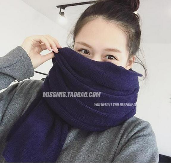 Korean Style Solid Color Imitation Cashmere Scarf for Autumn & Winter