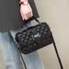 New Autumn and Winter Genuine Leather Crossbody Women's Bag One-shoulder Hand-carrying Diamond Square Bag