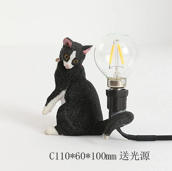 Animals Table Lamps Nordic Children's Bedroom Resin Cat Table Light Desk Lamp Luminaire Home Decor Night Light Lighting Fixtures