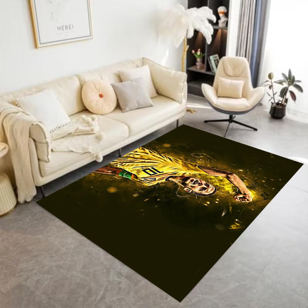 Blue Energy Soccer Player Floor Mat Design for Playrooms Balcony Study room Dormitory Anti-slip Rug Office home decor Birthday/Christmas Gift