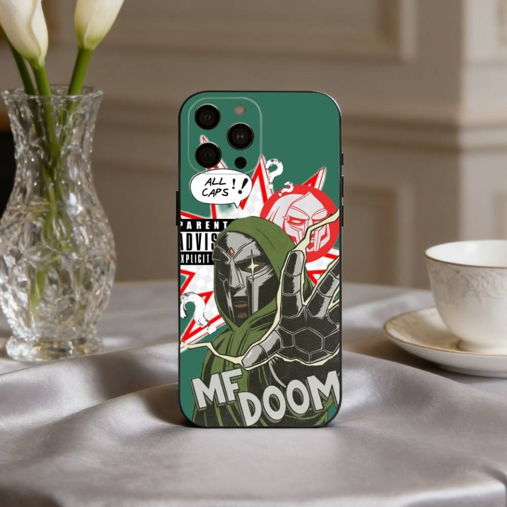 M-MF-DOOMs-RapperS Phone Case For iPhone 17,16,15,14,13,12,11 Plus,Pro Max,XS,Soft Silicone Black Cover